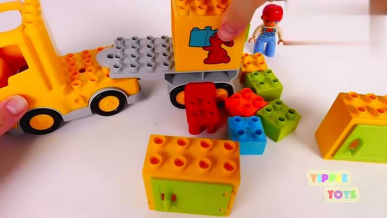 乐高积木拼装货运大卡车_腾讯视频