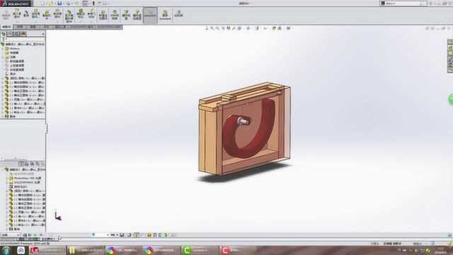 SolidWorks装配与运动算例:打开木盒弹出玩具