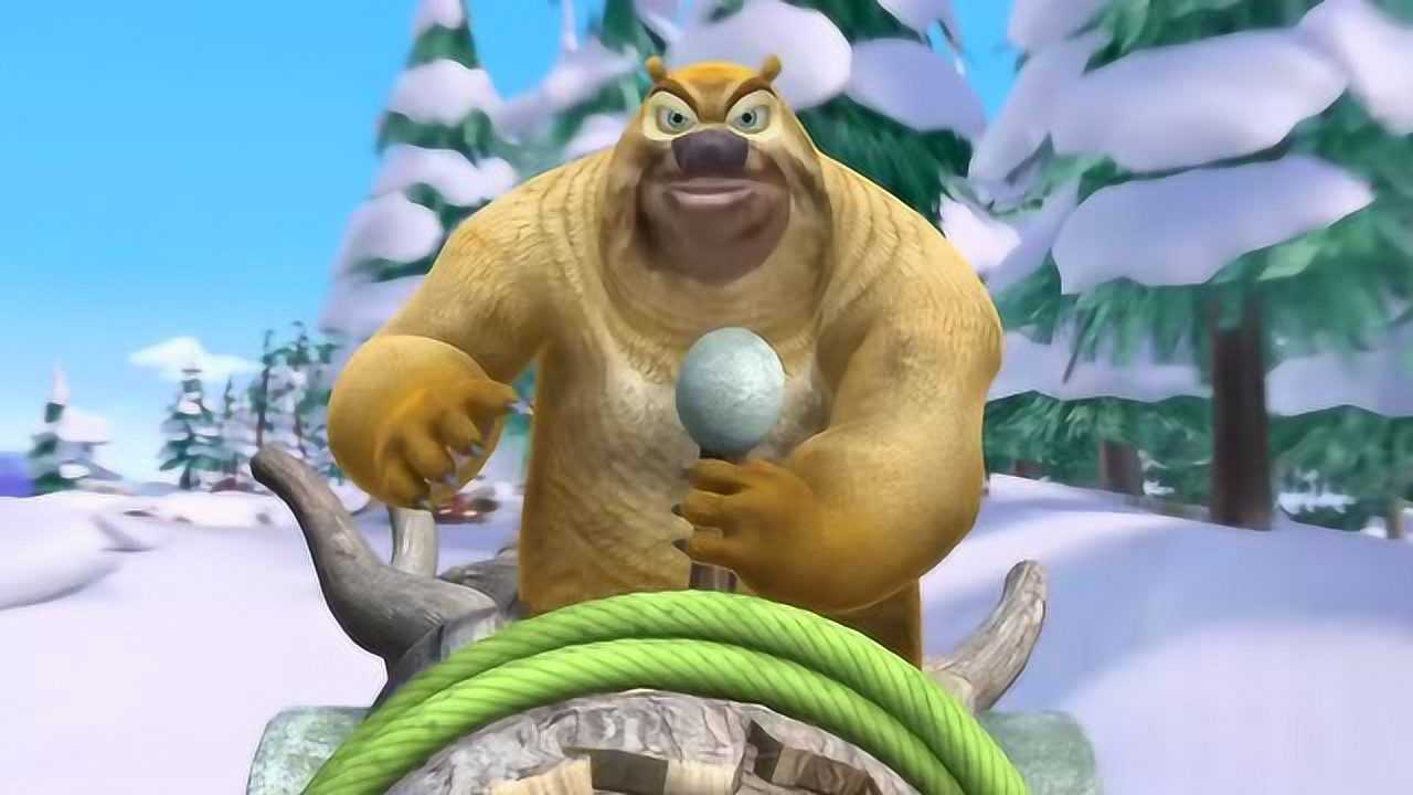 熊出没熊二造车载光头强下山不幸加速坠崖