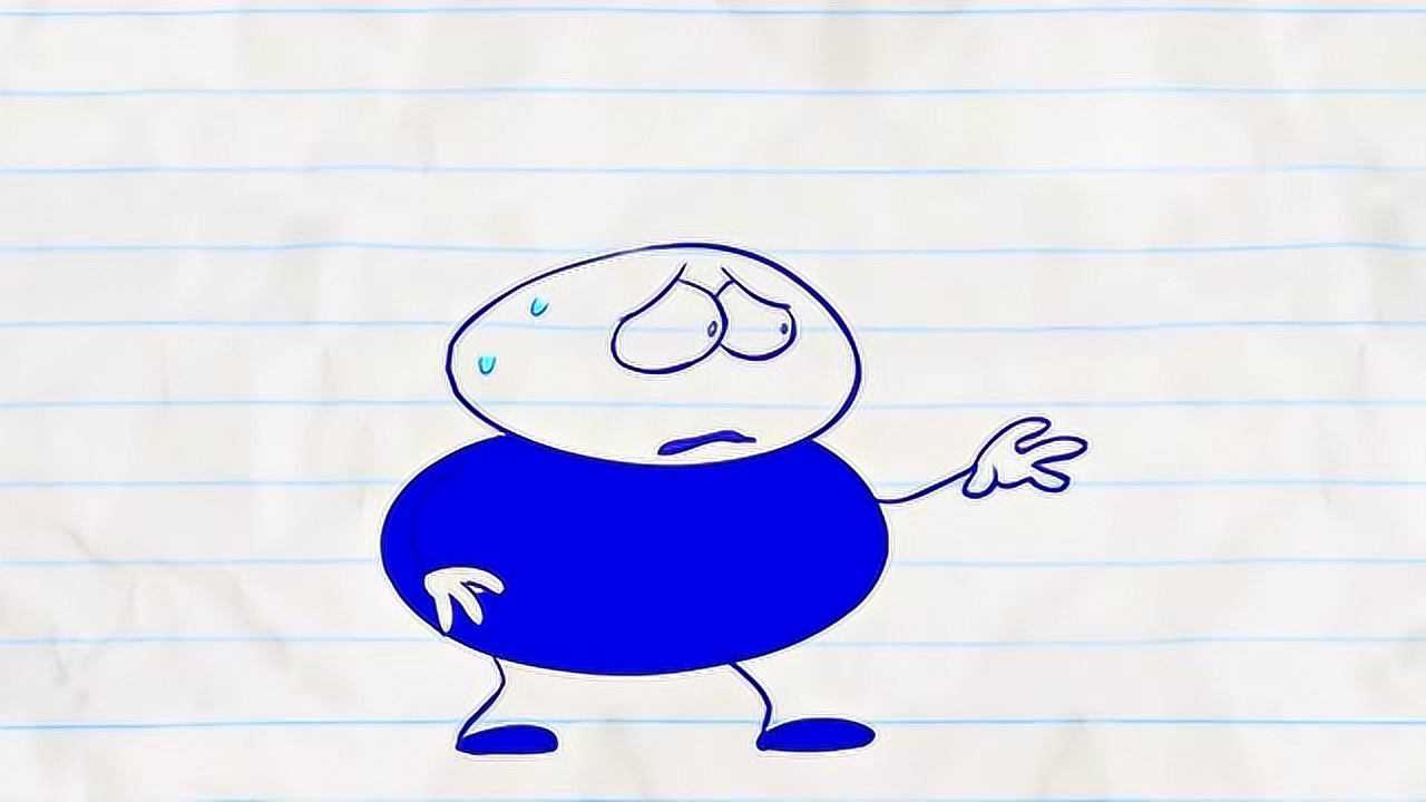 铅笔折断了他的笔尖!孩子们用铅笔和笔尖画卡通上啊!