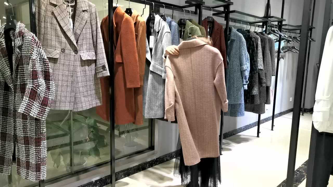 香港玫汉派大版单面呢尾货批发香港玫女装大衣尾货走份
