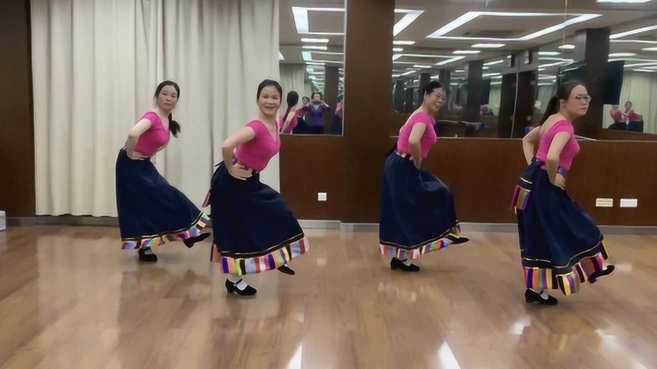藏族舞蹈《弦子舞基础》_腾讯视频