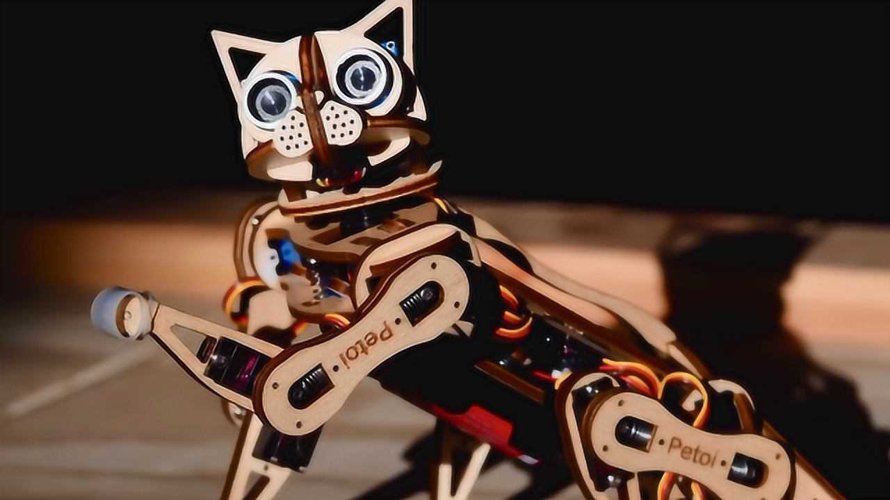 牛人自制3d机械猫,全身上下无一颗螺丝,可以做出各种动作