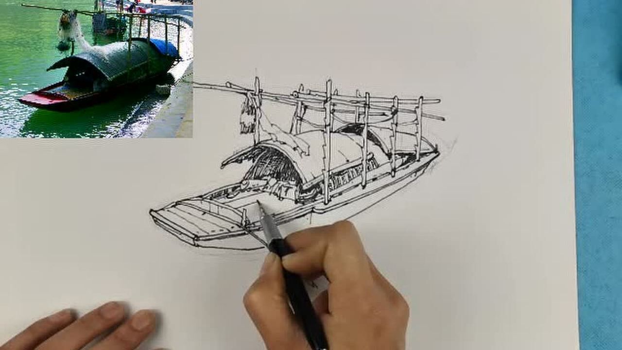 风景速写——乌篷船