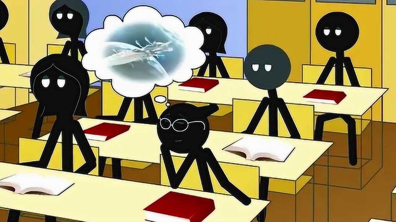 火柴人趣味游戏:为了上课形象逼真竟然将外星人都请来了
