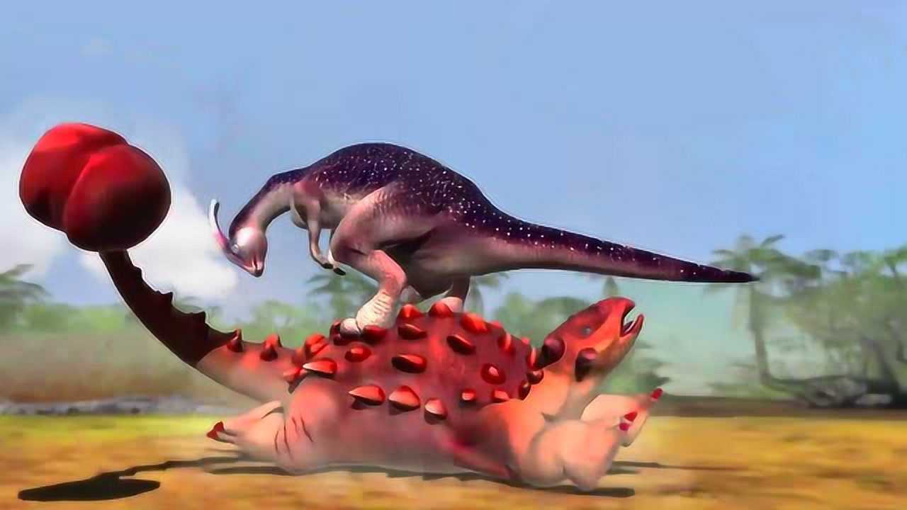 恐龙战争:优头甲龙vs副栉龙,食草决斗