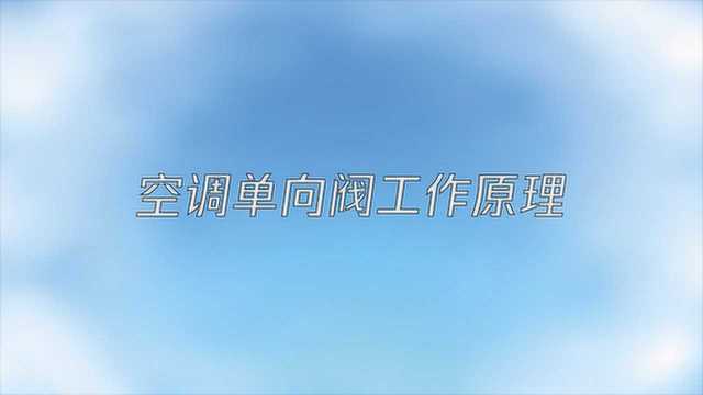 空调单向阀工作原理