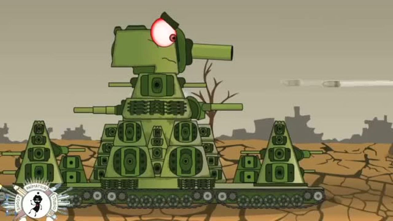 坦克世界动画:kv44的战斗力很强