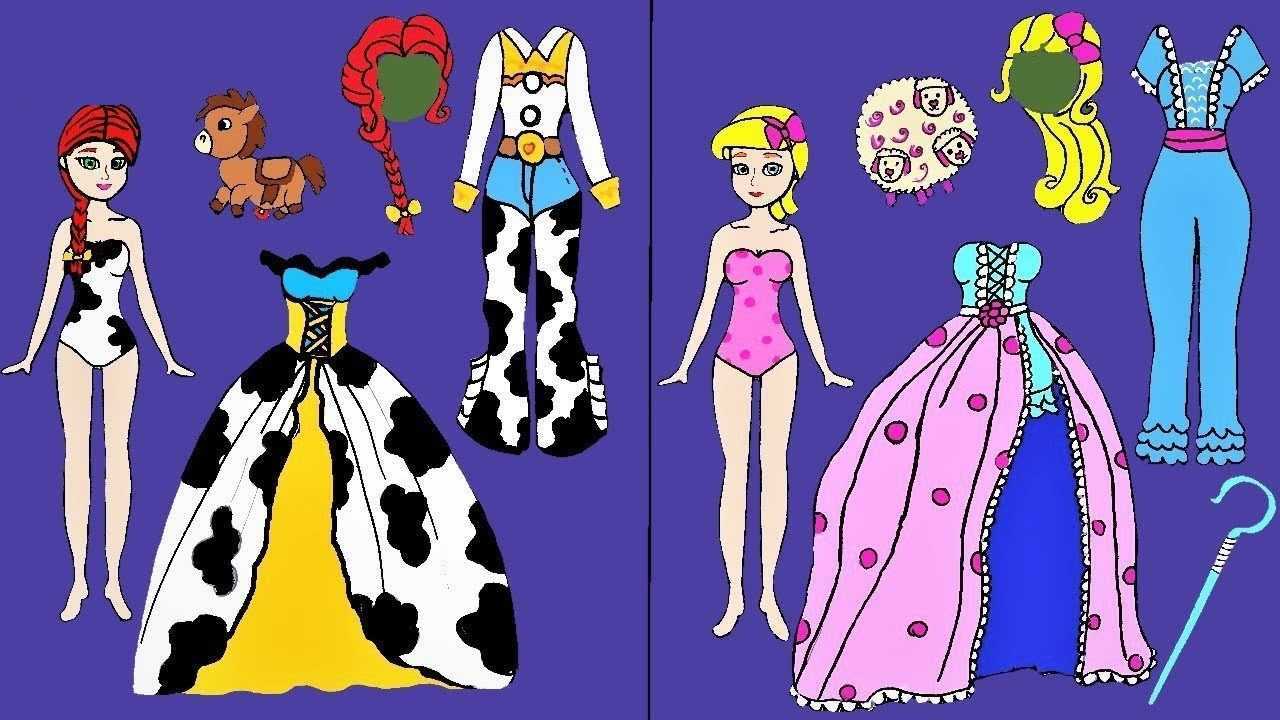 成人卡纸手工 画画冰雪公主玫瑰裙子换装游戏