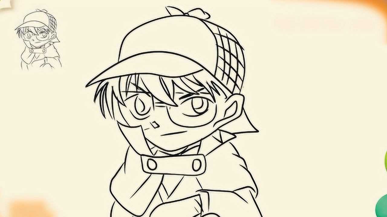 经典动漫绘画如何画名侦探柯南柯南侦探服