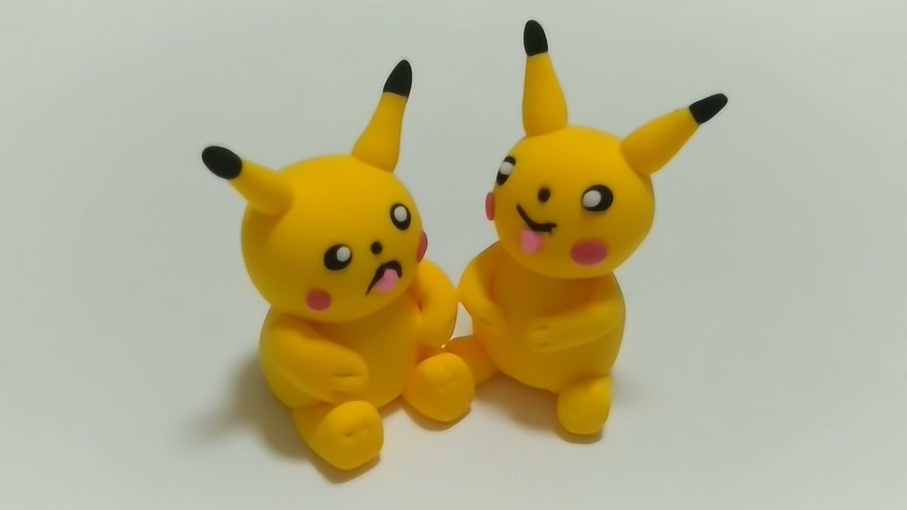 彩泥制作可爱皮卡丘,粘土手工卡通玩偶,每个小朋友的忠实玩伴
