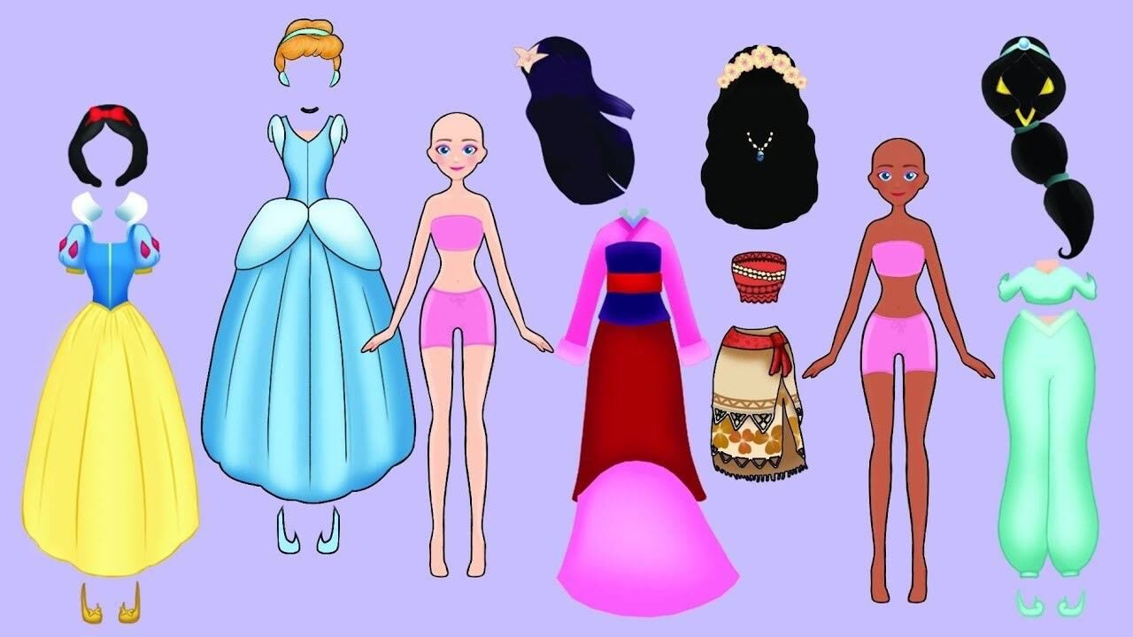 成人卡纸手工 画画白雪公主换装游戏