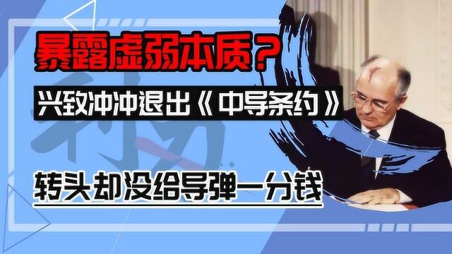 暴露虚弱本质?兴致冲冲退出《中导条约》,转头却没给导弹一分钱