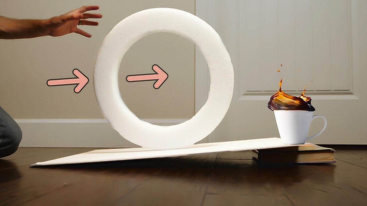 奇特的反重力实验,小球为什么会自下而上滚动?原理其实很简单