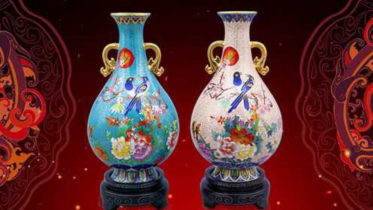 景泰蓝国礼《喜上眉梢》盛世献礼新中国70华诞