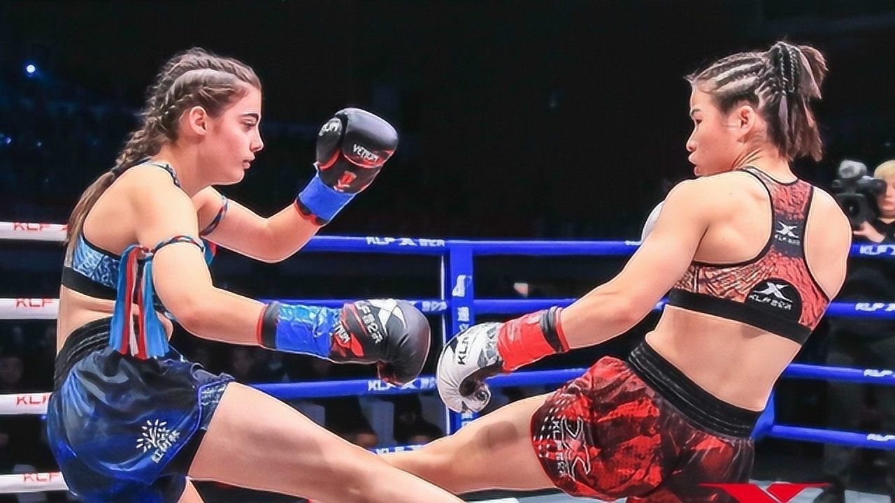 功夫搏击张伟丽早期比赛跨界出战轻轻松松击败外国美少女