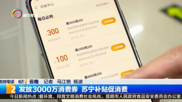 发放30000万消费券 苏宁补贴促消费