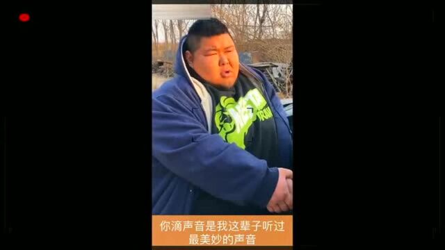 你的声音是我这辈子听到过最美美妙的声音!