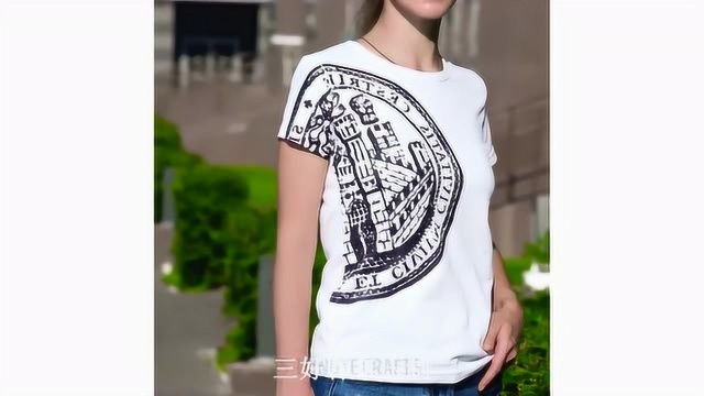 小姐姐,限量版Tshirt,如此手工制作图案,真是心灵手巧