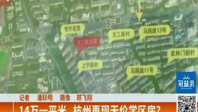 14万一平米 杭州再现天价学区房?记者调查后说出市场行情