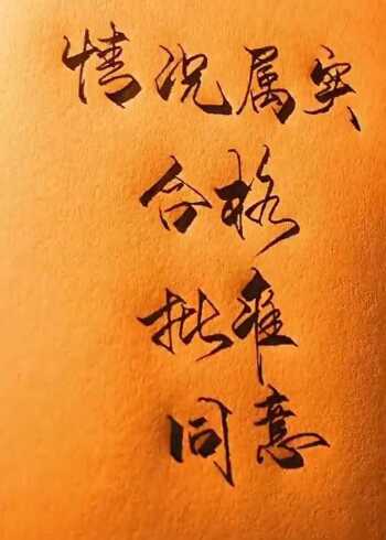 情况属实批准合格