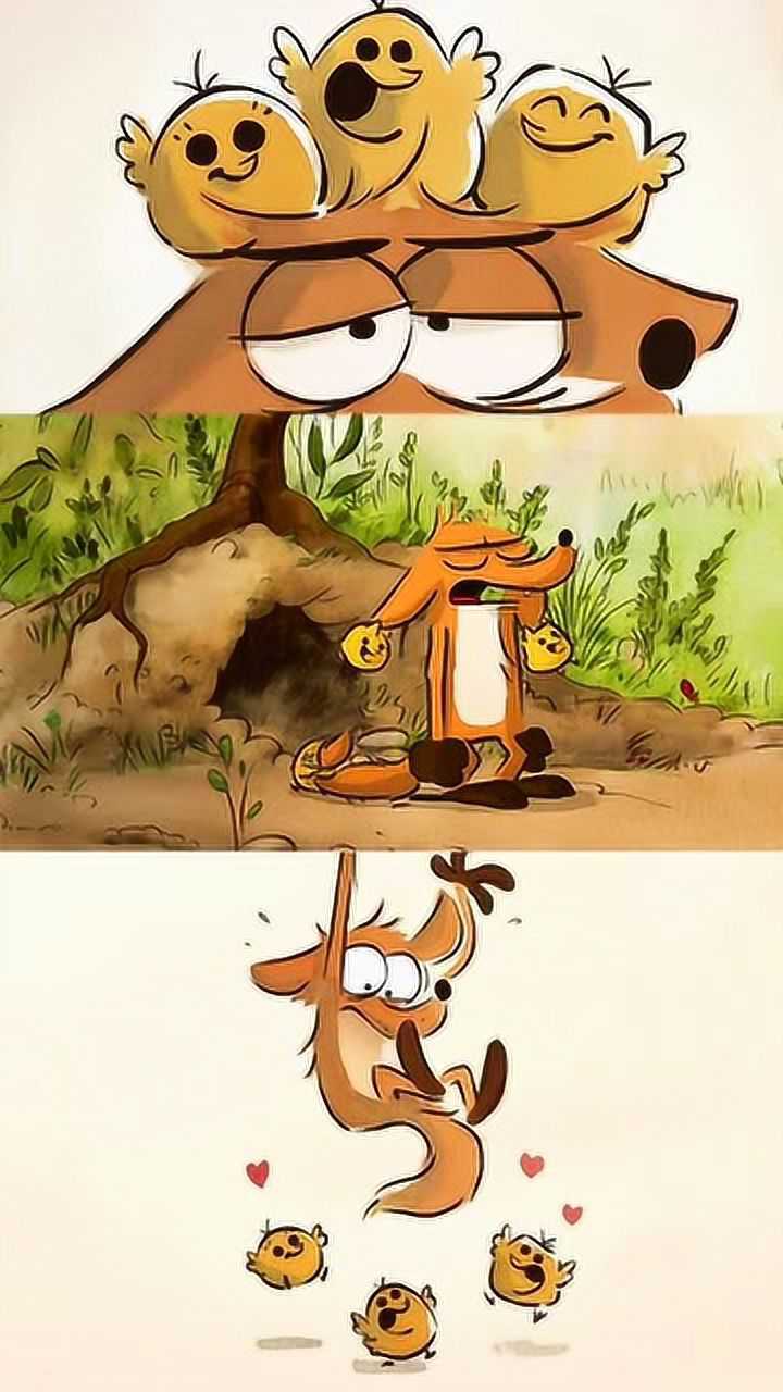 狐狸妈妈和三只小鸡的故事