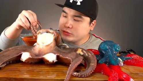 韩国大胃王吃播视频：donkey 章鱼和章鱼软糖