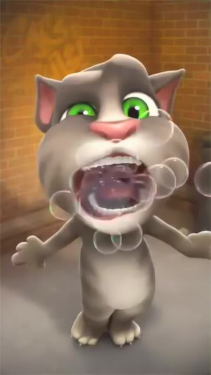 会说话的汤姆猫汤姆猫吹泡泡竟然把泡泡水喝了结果太搞笑了