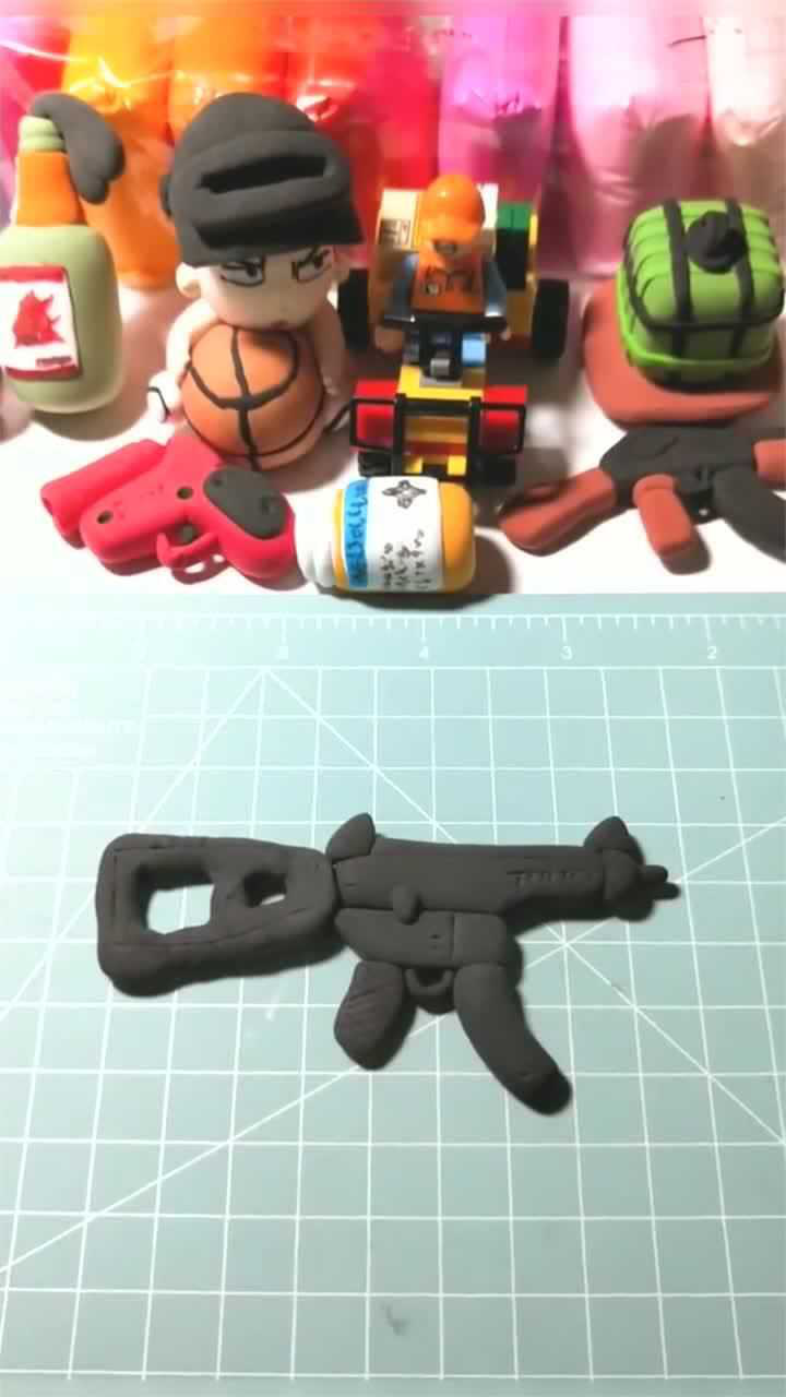 diy黏土这次用粘土制作简单的玩具枪很适合男孩子学习