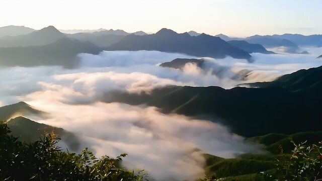 延时摄影:雨霁初晴 云海如画