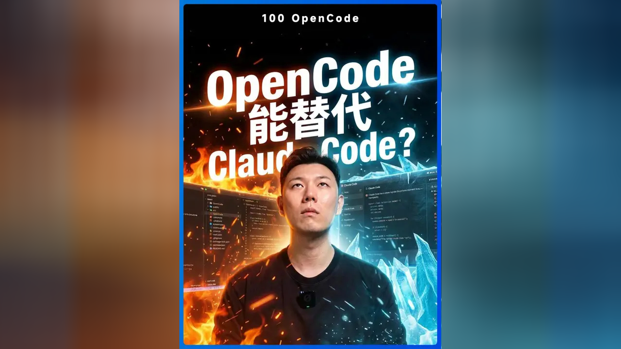 OpenCode 实测｜从零开发一个 AI 应用 OpenCode Claude Code 的开源平替，不绑定供应商，几乎所有模型都能用，这期 ...
