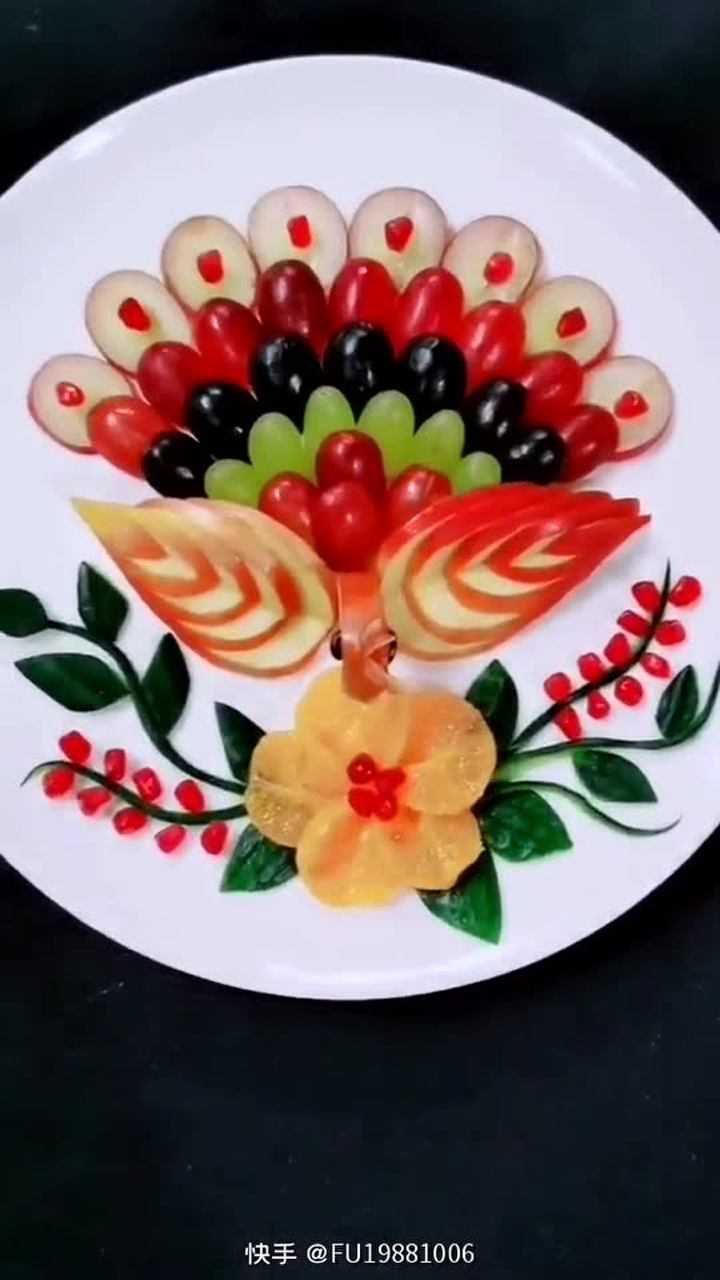水果拼盘孔雀开屏_腾讯视频