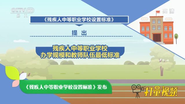 《残疾人中等职业学校设置标准》发布