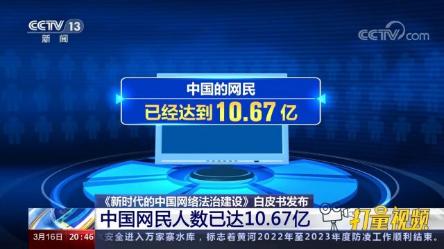 中国网民人数已达10.67亿,形成全球规模最大的网络社会