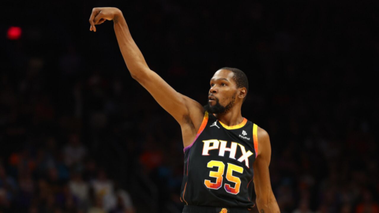 越老越妖!杜兰特三分准度联盟第一 35岁冲击第5座得分王?