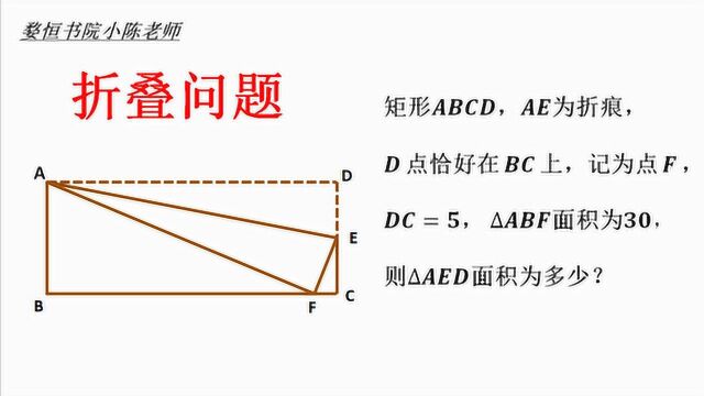 初中数学必考题型,折叠问题,很多学生都头疼的题目