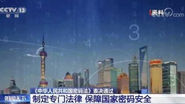 《中华人民共和国密码法》表决通过 制定专门法律 保障国家密码安全