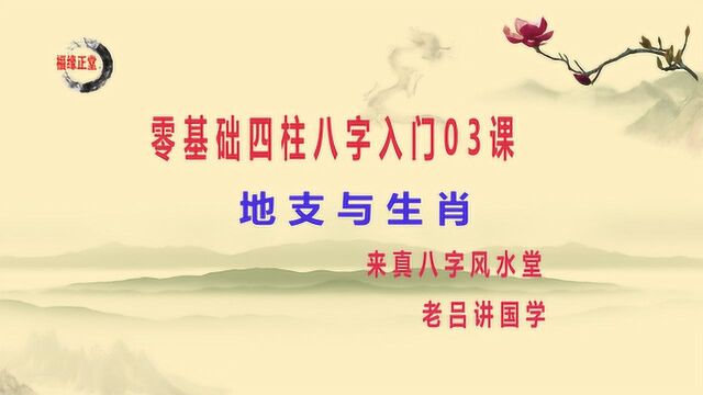 零基础四柱八字入门04课—十二地支五行属性及月建