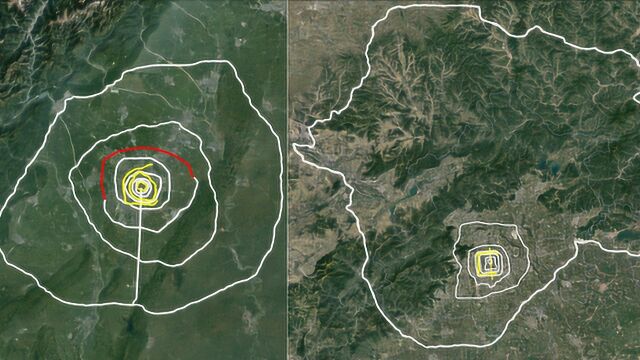 卫星3D地图:北京7+1环,成都7+3环,城市建设到底哪家强?