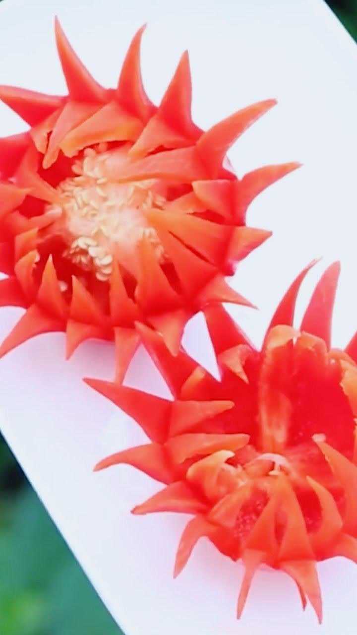 星级厨师是如何装盘的红辣椒都能变成菊花太好看了