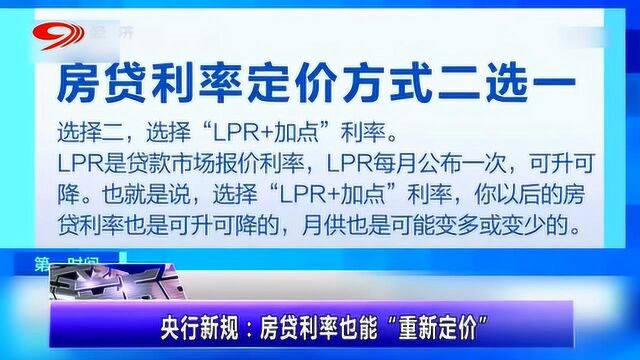 央行新规出台 房贷利率竟也可以“重新定价”!