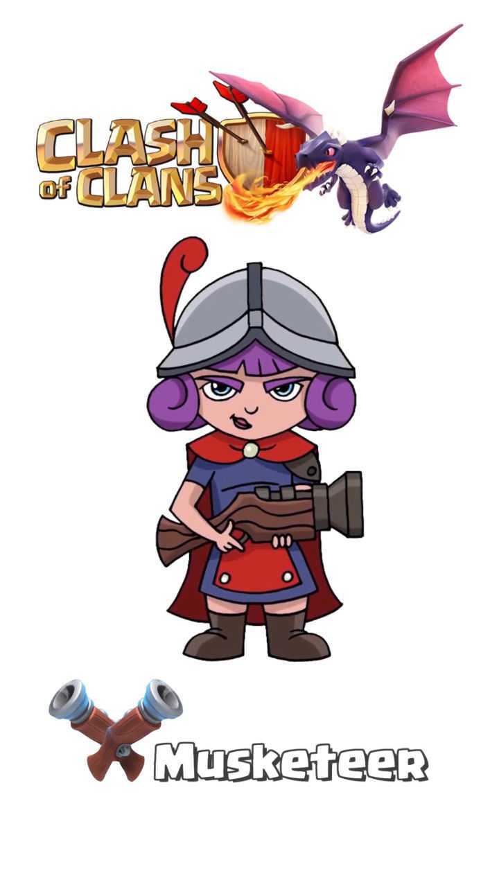 画q版部落冲突皇室战争的稀有卡牌火枪手