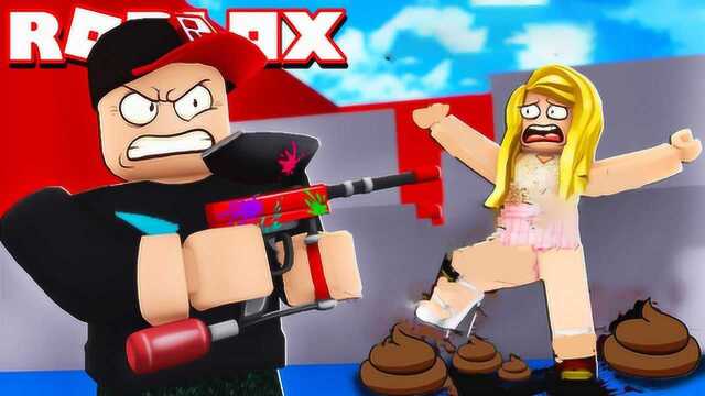 Roblox彩弹射击!穿越火线狙击枪甩狙杀敌!咯咯多解说