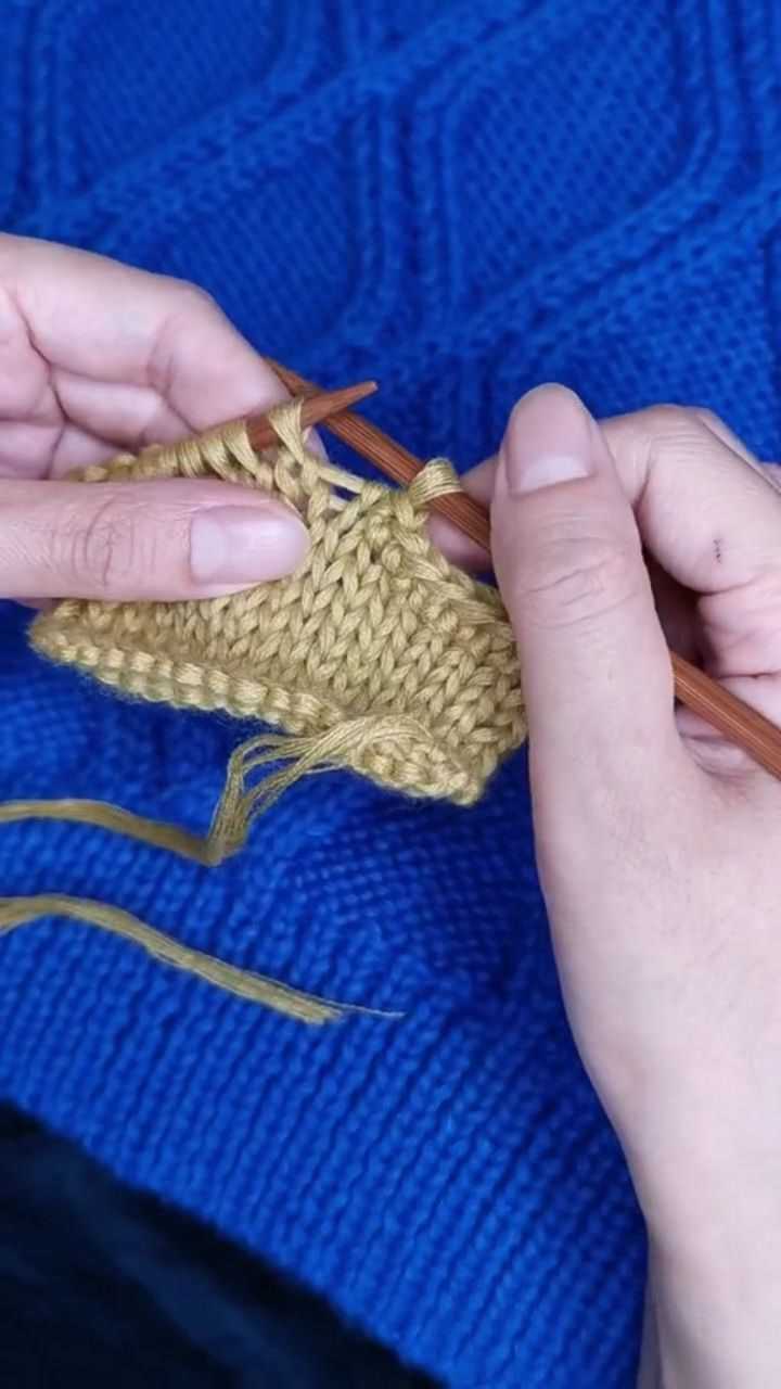 手工针织  平针不卷边收针法,适用于领口袖口底边
