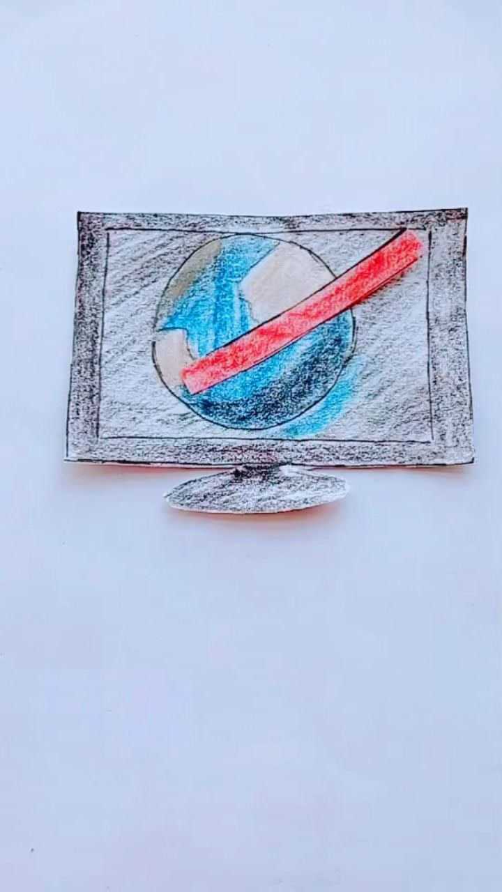 简笔画作品,新闻联播!