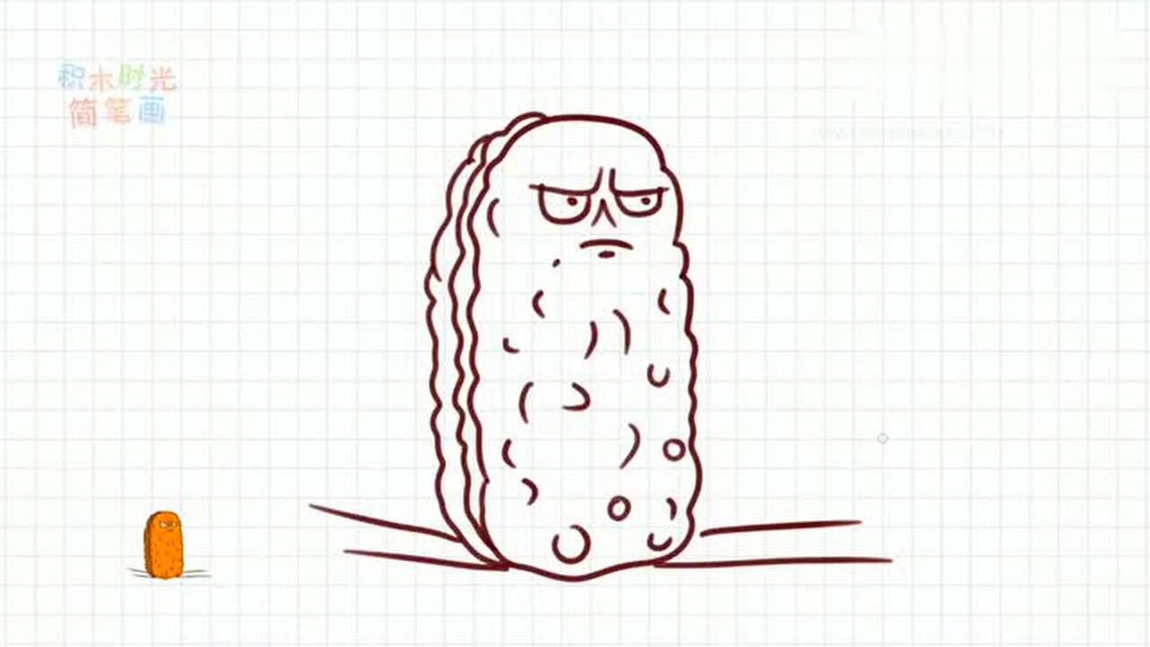 植物大战僵尸简笔画画植物大战僵尸中的的高坚果卡通简笔画