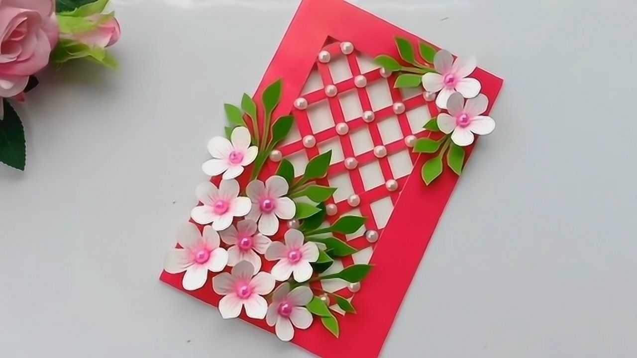 用卡纸做漂亮的立体樱花贺卡_腾讯视频