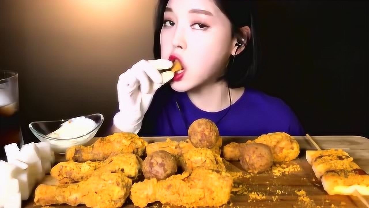 韩国吃播:炸鸡炸鸡还是炸鸡!欧尼吃炸鸡咯!