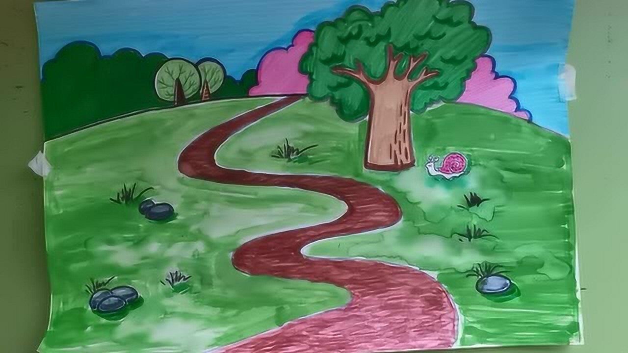 风景画远去的路