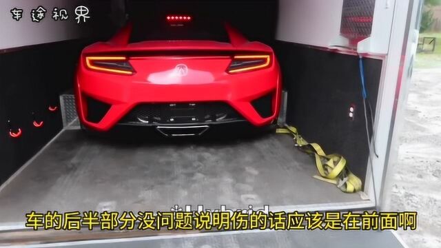 国外小哥买辆东瀛法拉利事故车讴歌NSX,更换配件费用将是一大笔钱Pt1